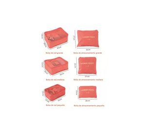 Set de 6 organizadores de equipaje de viaje, bolsa para ropa interior, color azul