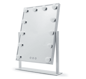 Espejo Maquillaje De Mesa 12 Focos Led Touch Rotacion 360