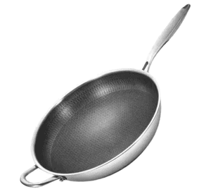 Wok Acero Inoxidable 34cm Antiadherente Panal Doble Asa Gas/Inducción
