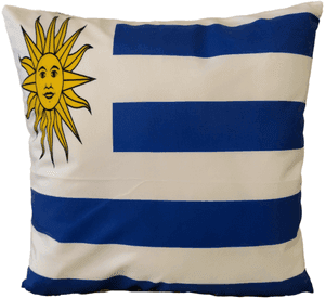 Cojín Felpa 45x45 cm De La Bandera De Uruguay Extra Suave