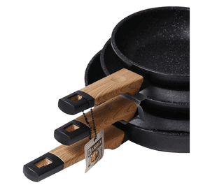 Pack 3 Sarten 20, 24 Y 28 Cm Set De Sartenes Ceramicos