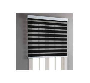 Cortina Roller Dúo Zebra Negra 80 x 240 CM