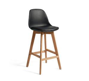 Taburete Piso Bar Acolchado Altura 65cm Eames Tulip Negro