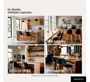 Taburete Piso Bar Acolchado Altura 65cm Eames Tulip Negro