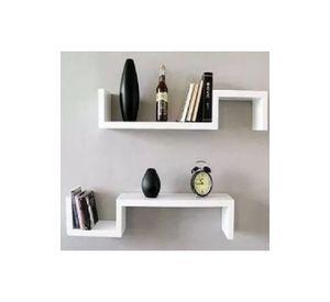 Repisas Flotantes Modernas Modelo 5 Set de 2 Repisas Blanco