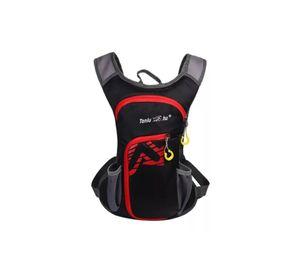Mochila outdoor trekking + bolsa de agua color negro