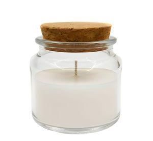 12 Frascos Porta Vela Vidrio Tapa De Corcho 100 Ml Colores