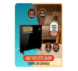 Convector Panel El ctrico Nex 1800w Vidrio Templado Negro