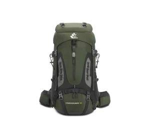 Mochila impermeable 60L con cubre mochila color verde