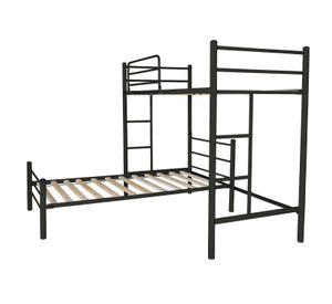 Cama Alta + Cama Baja 1 Plaza Negro