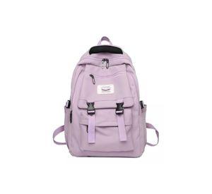 Mochila escolar juvenil impermeable gran capacidad 40L lila