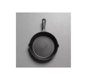 Sartén redonda de hierro fundido de 16 cm, para provoleta y parrilla