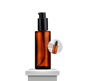 Set 12 Frasco Vidrio Dispensador Bomba Locion Esencial 100ml