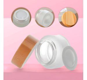 Set 12 Botellas Esmeriladas Cremas Cosmetica Tapa Madera 50g