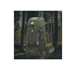 Mochila impermeable 60L con cubre mochila color verde
