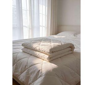 SET COBERTOR DE INVIERNO DELGADO 2 PLAZAS 230X250CM BLANCO