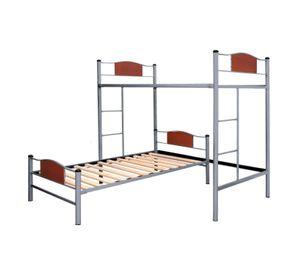 Cama alta + cama baja child 1 plaza ceniza