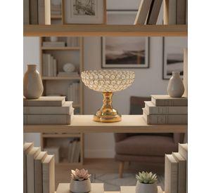 Recipiente Decorativo Pedestal Frasco Moderno Adorno Jhn