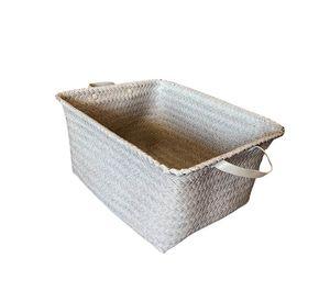 Cesto De Ropa Canasto Tejido Material Resistente 35cm GRIS