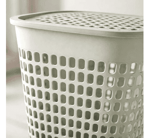 Canasto Para Ropa Sucia Plastico Con Tapa Premium