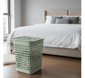 Canasto Para Ropa Sucia Plastico Con Tapa Premium