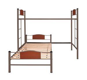 Cama alta + cama baja child 1 plaza castaño