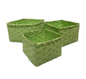 Cestas verdes fibras set de 3