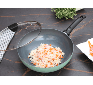 WOK DE 28 CM. CON TAPA, CERAMICO - MARMICOC.