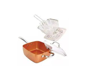 Sartén antiadherente, set de cobre