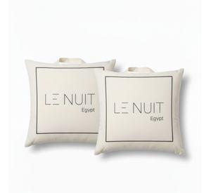 Set 2 Almohadas 350 Gr Microfibra Tela 300 Hilos Algodón Egipcio 45x45 cm Blanco