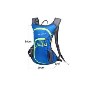 Mochila outdoor trekking + bolsa de agua color azul