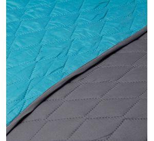 Quilt Bicolor Masel 1,5 plazas Gris-Turquesa