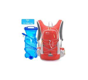 Mochila hidratación + bolsa de agua color rojo