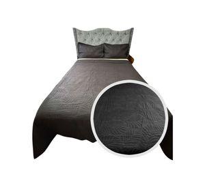 QUILT COLCHA DE LUJO VERANO PLAZA Y MEDIA NEGRO