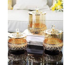 Set 3 Frascos Decorativos Multifuncional Almacenamiento Jhn
