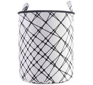 Cesta Decorativa Para Ropa Lineas Black