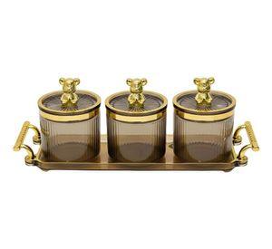 Frasco Decorativo Moderno Juego Adorno Hogar Contenedor Jhn