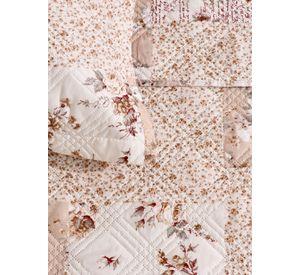 QUILT ANDES ESTAMPADO PATCHWORK BEIGE 1.5 PLAZAS