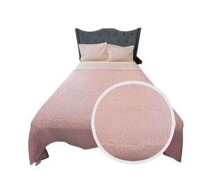 QUILT COLCHA DE LUJO VERANO DELGADO KING ROSA