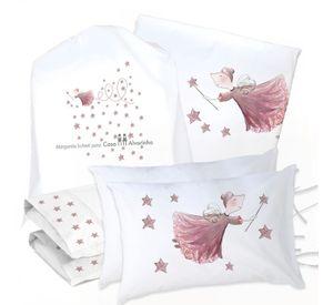 JUEGO DE CAMA FUNDA DE PLUMÓN + SABANA BAJERA + 4 FUNDAS ALMOHADA HADA KING