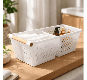 Canasto Organizador Plastico Con Mango Multiuso