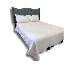 QUILT COLCHA DE LUJO VERANO DELGADO KING BLANCO