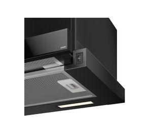 Campana Cocina extractora retráctil 60cm Luz Led DE6RI Negra