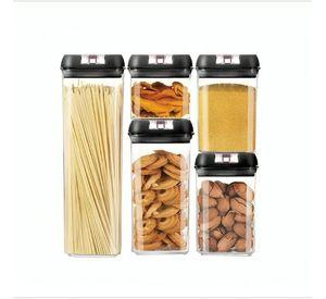 Set 5 Contenedores De Alimento Tapa Hermética Almacenamiento