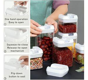 Set 5 Contenedores De Alimento Tapa Hermética Almacenamiento