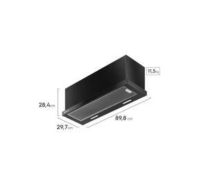 Campana Cocina Extractora Retráctil 90cm Luz LED DE9RI Negra