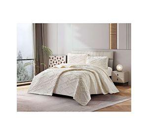 CUBRECAMA QUILT CON DISEÑO GEOMETRICO RELIEVE PLAZA Y MEDIA 180 x 230 cm 05