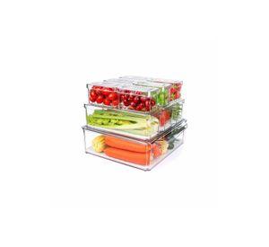 Set 7 Contenedores Organizadores Refrigerador Tapa