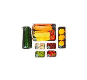 Set 7 Contenedores Organizadores Refrigerador Tapa