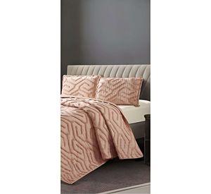 CUBRECAMA QUILT CON DISEÑO RELIEVE PLAZA Y MEDIA 180 x 230 cm 02